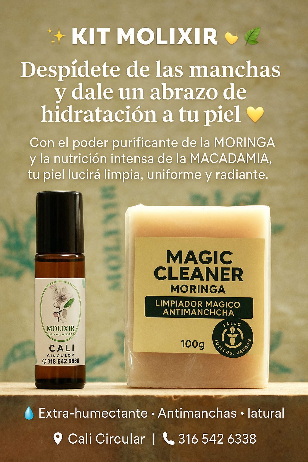 Magic Cleaner Moringa 100 gr y serum macadamia Limpiadores Antimnachas
