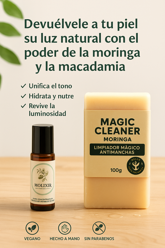 Magic Cleaner Moringa 100 gr y serum macadamia Limpiadores Antimnachas